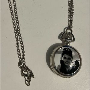Audrey Hepburn "Breakfast At Tiffany's" pocket watch/necklace